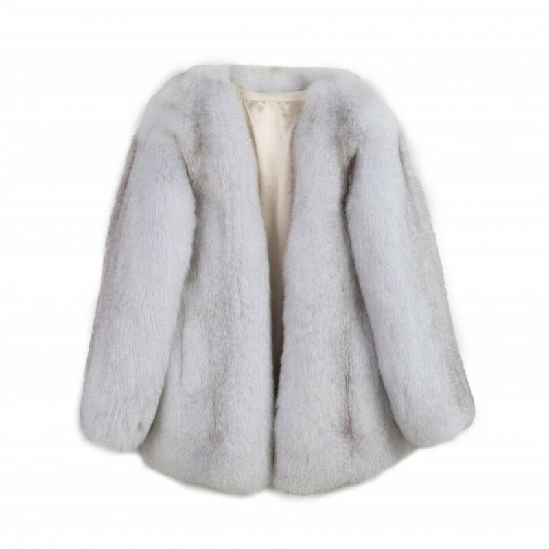 حقيقي الثعلب الفراء معطف المرأة الشتاء سميكة كاملة بيلت الفراء سترة الإناث طويلة الأكمام عالية الجودة ملابس الحفلات C78