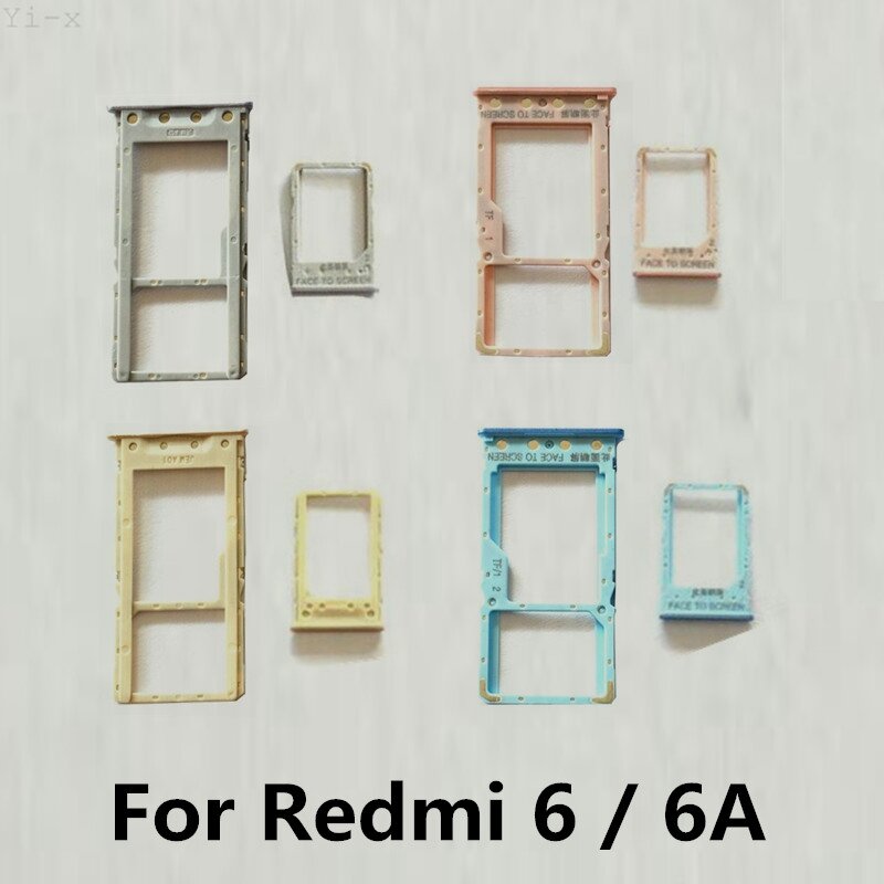 حامل بطاقة SIM كبير/صغير لـ Xiaomi Redmi 6 ، حامل بطاقة SIM مع محولات لـ Redmi 6A ، 50 قطعة