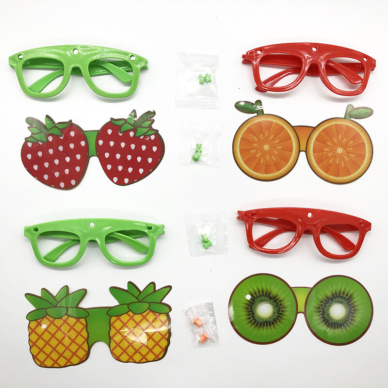 IWish الإبداعية الفاكهة النمذجة الأطفال الديكور نظارات دليل DIY بها بنفسك الطرف الكرتون النظارات النظارات هدية عيد ميلاد عيد الميلاد