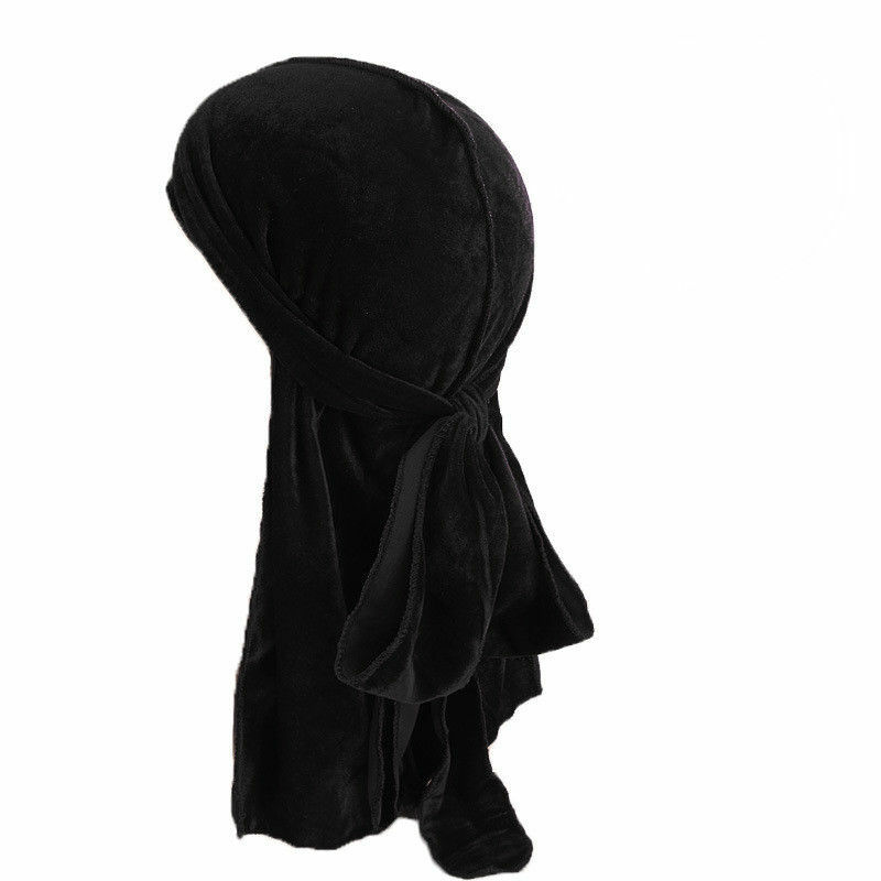 حار مبيعات للجنسين الرجال النساء المخملية تنفس باندانا قبعة عمامة دو Durag قبعة