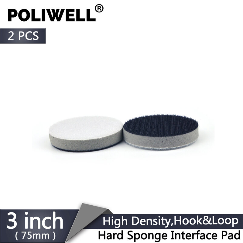 POLIWELL 2 قطعة 3 بوصة عالية الكثافة الإسفنج الصلب جارى الوسادة ل هوك و حلقة ساندر دعم وسادة واقية البولندية أداة اكسسوارات