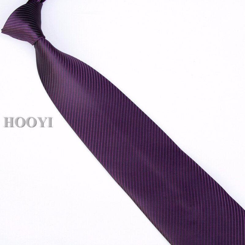 HOOYI-ربطة عنق للرجال ، ربطة عنق عصرية رخيصة باللون الأزرق الداكن ، 19 لونًا ، 2019