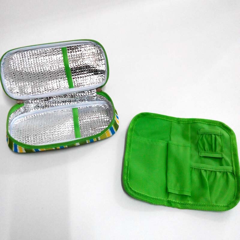 Brilljoy-حقيبة أنسولين للثلاجة ، حقيبة تبريد من الألومنيوم ، محمولة ، معزولة ، للسفر ، صندوق تبريد ، 2018