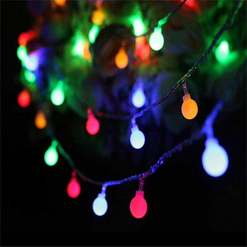 جديد 1.5 متر 3 متر 6 متر الجنية جارلاند LED الكرة سلسلة أضواء مقاوم للماء ل شجرة عيد الميلاد الزفاف ديكور المنزل داخلي بطارية تعمل بالطاقة