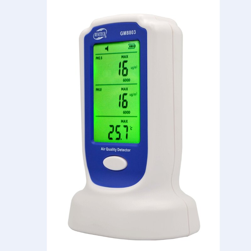 الرقمية مراقبة جودة الهواء في الوقت الحقيقي PM2.5 PM10 كاشف الغاز درجة الحرارة مقياس الرطوبة جودة الهواء محلل أدوات التشخيص