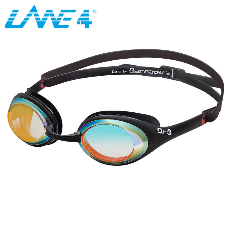LANE4 قصر النظر نظارات الوقاية للسباحة ، براءة اختراع نظام تريفيوجن جوانات ، ومكافحة الضباب ، وحماية الأشعة فوق البنفسجية ، مقاوم للماء #94190 نظارات