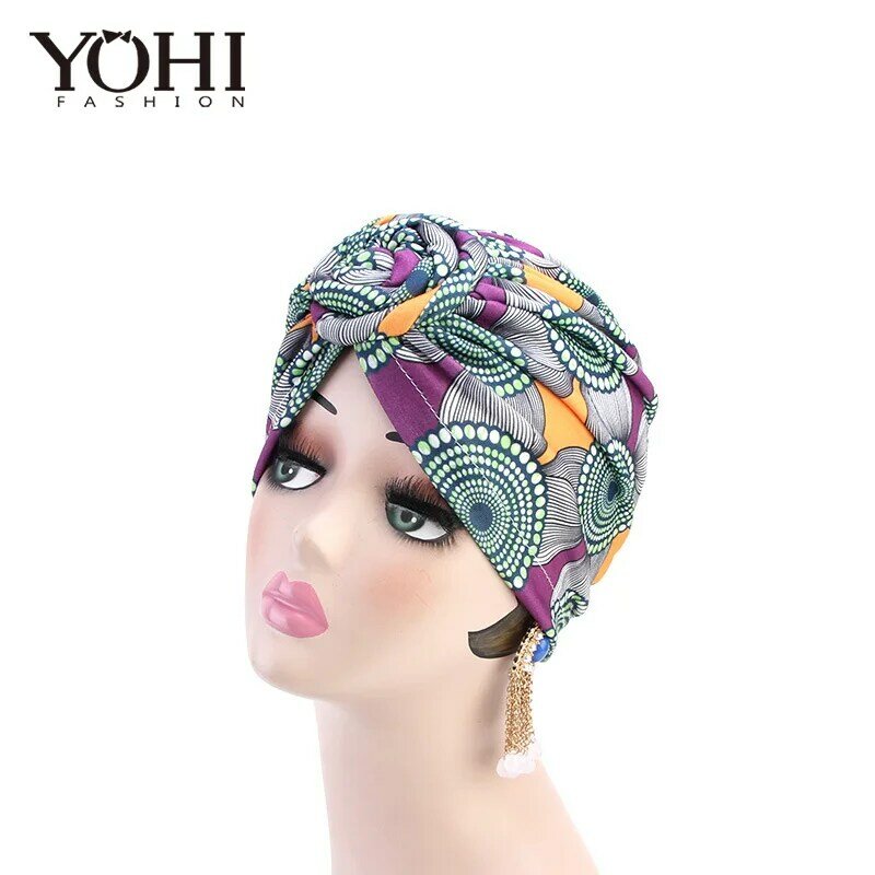قبعة للنساء المسلمات ، قبعة عصرية على الطراز الأفريقي مع غطاء للرأس
