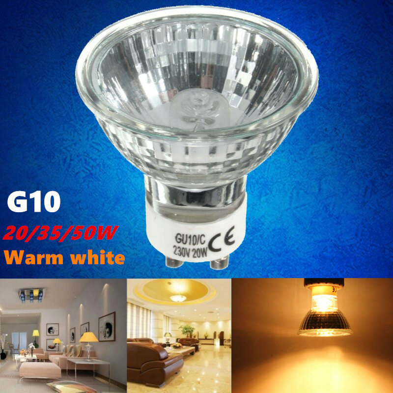 GU10 20 واط 35 واط 50 واط لمبة الهالوجين عالية مشرق 2800 كيلو عالية الكفاءة واضح زجاج أضواء الدافئة الأبيض مصباح المنزل مصابيح كهربائية AC220-240V