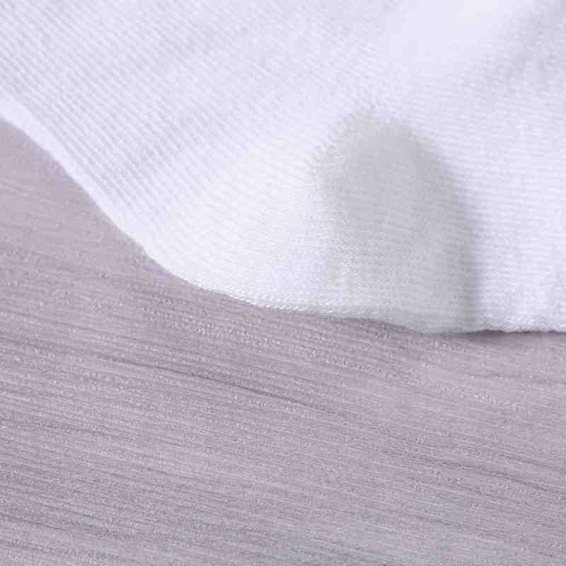 جورب أبيض نقي للأطفال مكون من 5 أزواج من الجوارب الرياضية المصنوعة من القطن القاسي الذي يسمح بمرور الهواء