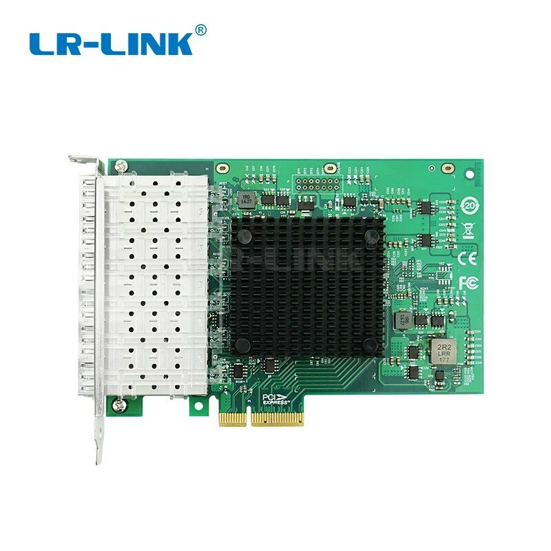 LR-LINK 1006PF-6SFP ستة منافذ جيجابت إيثرنت محول Lan بطاقة 1Gb PCI Express x4 الألياف البصرية بطاقة الشبكة خادم إنتل I350