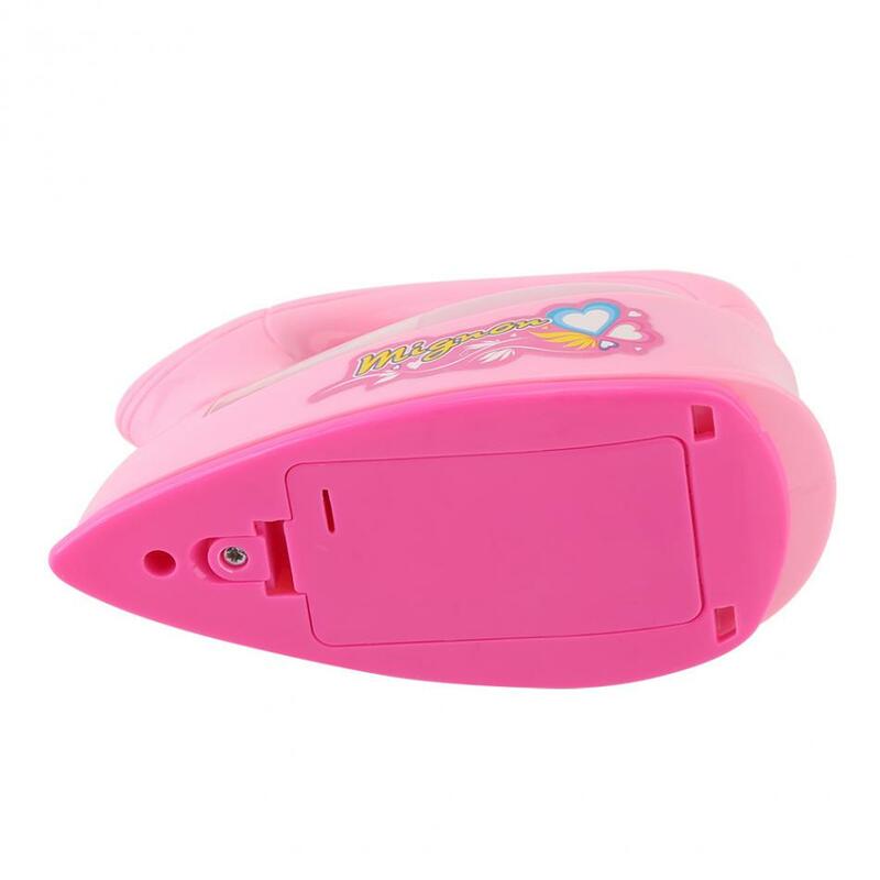 البلاستيك الكهربائية الصغيرة الحديد لعبة الوردي/الأزرق الاطفال الأطفال طفل التظاهر اللعب الأجهزة المنزلية لعبة ضوء السلامة متابعة محاكاة ألعاب بنات