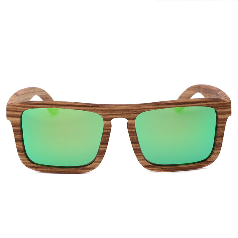 جديد زيبرا الخشب الاستقطاب النظارات الشمسية بسيطة مربع النظارات الشمسية للرجال والنساء العالمي موضة إطار نظارات TAC عدسة UV400