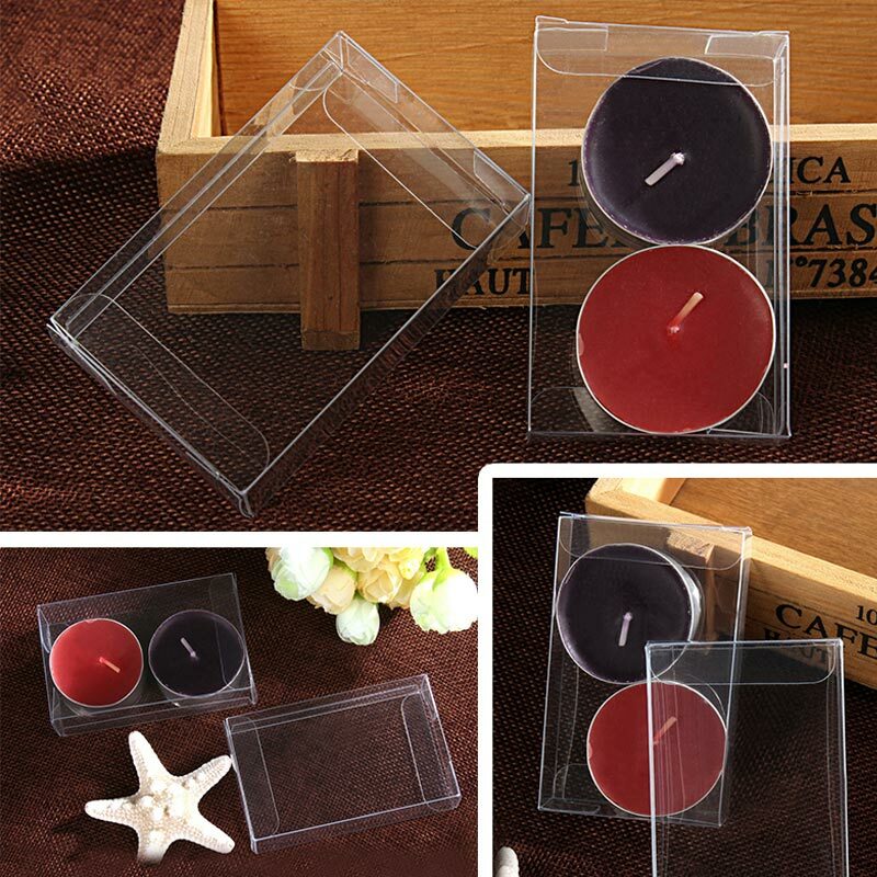 صندوق هدايا للمجوهرات ، صندوق بلاستيك شفاف ، عرض حزمة Pvc للزفاف/الكريسماس ، 200 قطعة ، 3 × 7 × 14