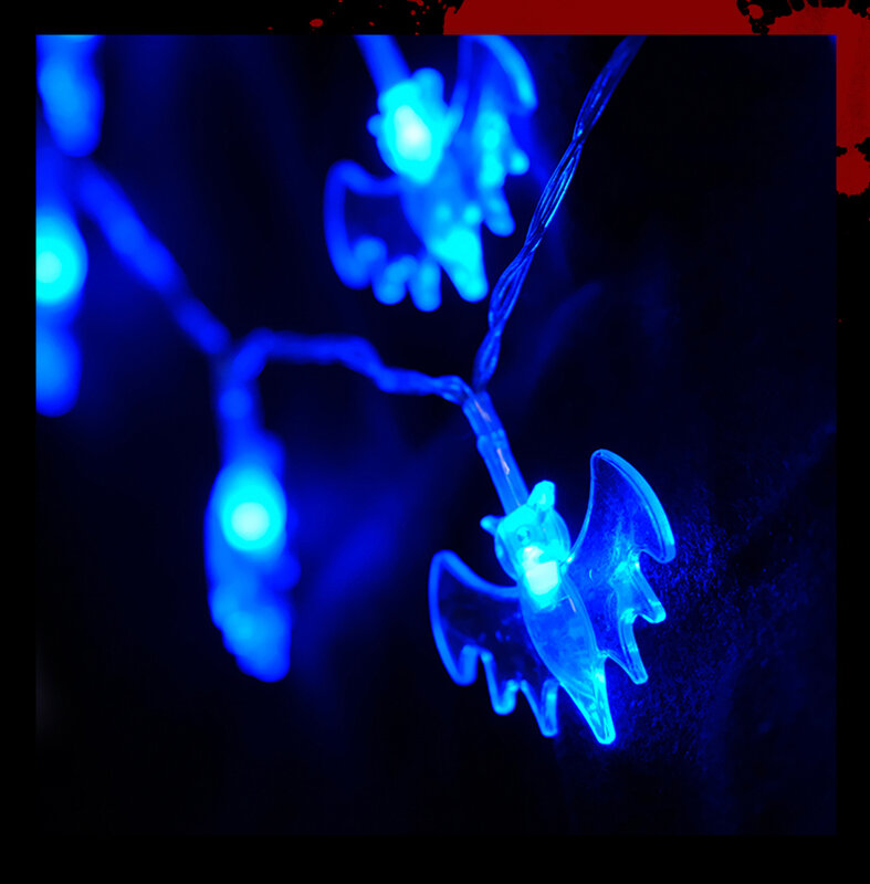 2 متر 20 المصابيح هالوين LED الخفافيش سلسلة ضوء بطارية تعمل مقاوم للماء عطلة في الهواء الطلق ليلة مصباح حديقة إضاءة ديكورية للحفلات