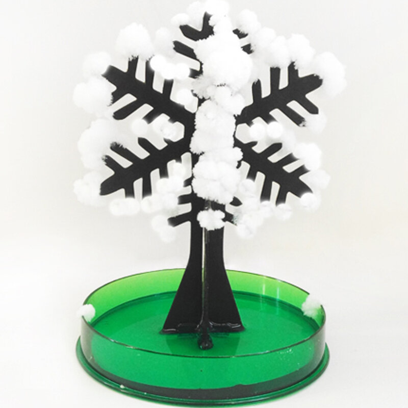 2019 12Hx8Dcm البصرية الأبيض ماجيك تزايد ورقة ندفة الثلج شجرة الثلج رفرفة الثلج تقشر رقائق الأشجار الساخن عيد الميلاد الاطفال اللعب