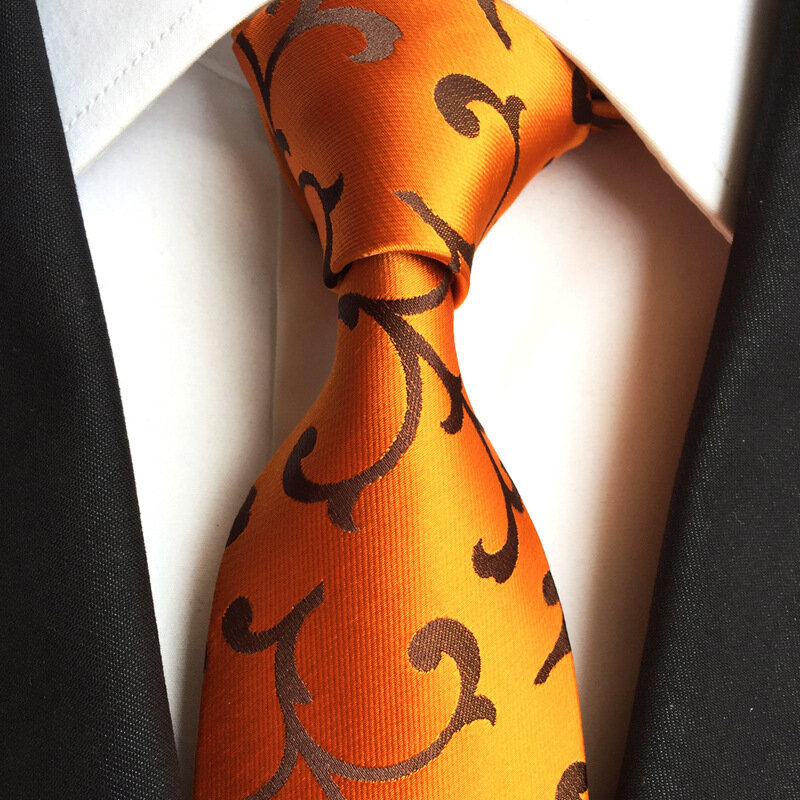 ربطة عنق رجالية من الحرير الجاكار ، 8 سنتيمتر ، أزرق ، زهور ، عصرية ، للرجال ، 2018