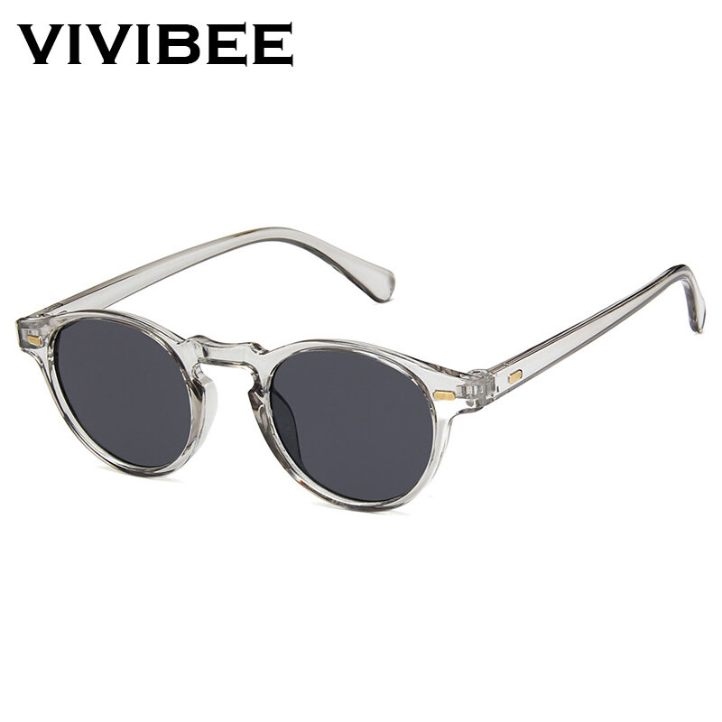 VIVIBEE-نظارات شمسية صغيرة بيضاوية للرجال والنساء ، ظلال شفافة ، نظارات شمسية كلاسيكية ، UV400 ، اتجاهات ، واضحة ، موضة ، * * *