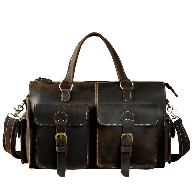 رجل الأصلي جلدية الثقيلة دودي مصمم حقيبة سفر موضة محفظة منظم حمل محمول الكتف حقيبة ساعي 1097