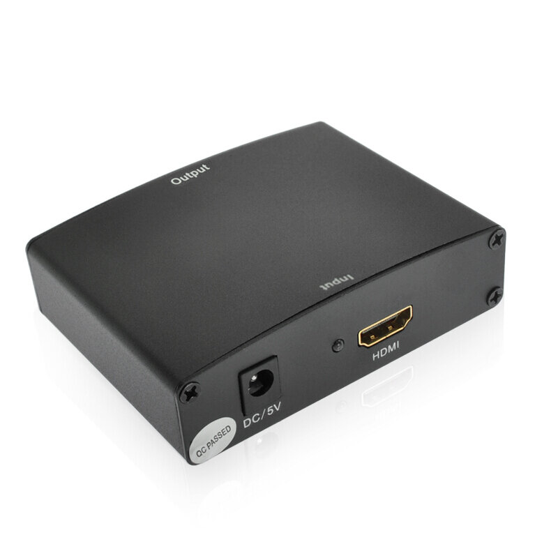 محول VGA إلى HDMI متوافق مع إخراج مزامنة الصوت والفيديو مع AV Audio R/L محول طاقة HD مدخل إشارة VGA للكمبيوتر