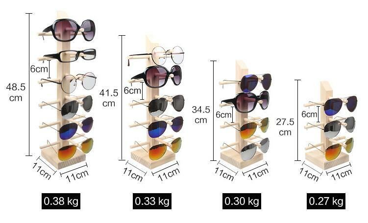 جديد نظارات شمسية نظارات الخشب حامل نوافذ العرض الجرف نظارات عرض عرض حامل حامل رف 9 أحجام خيارات المواد الطبيعية