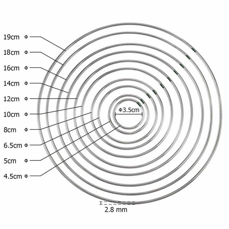 1 حزمة/وحدة كبيرة حلم الماسك دائرة حلقة الحرفية 35-160 مللي متر المعادن خواتم ل حلم الماسكون الأطواق شنقا DIY موصلات الملحقات