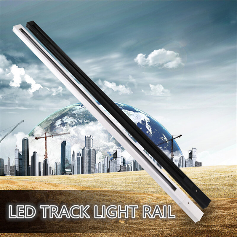 مسار ضوء المسار LED ، 0.5 م ، 1 م ، لمصباح المسار المستقيم من النوع L ، موصل أبيض وأسود