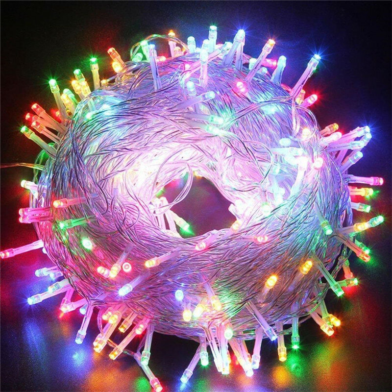 الجدة 600 المصابيح 100 متر المتعري سلسلة الإضاءة للخارجية/داخلي حفل زفاف شجرة عيد الميلاد وميض الجنية أضواء الديكور