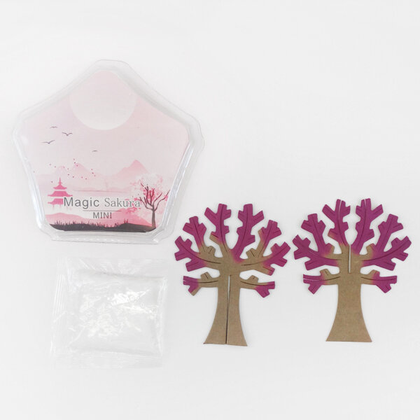 2 قطعة 9x8 سنتيمتر الوردي ماجيك تزايد ورقة شجرة ساكورا السحرية تنمو أشجار عيد الميلاد سطح المكتب زهر الكرز ألعاب علمية للأطفال