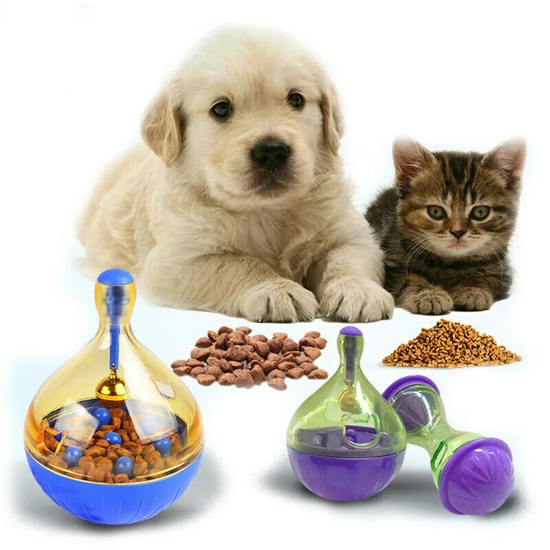 بهلوان الحيوانات الأليفة القطط الكلب تسرب الغذاء الكرة لعبة هريرة جرو علاج بطيئة المغذية الكرة الحيوانات الأليفة التفاعلية اللعب التدريب اكسسوارات