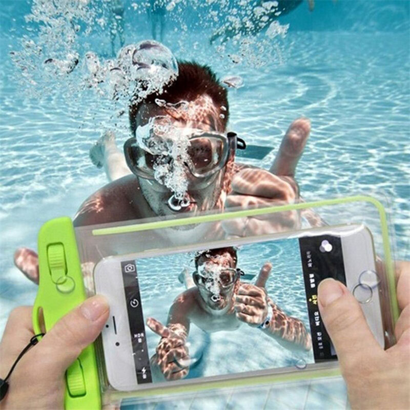 جراب هاتف مضاد للماء الانجراف الغوص حقيبة سباحة تحت الماء حقيبة جافة حافظة للهاتف الرياضات المائية شاطئ بركة التزلج 6 بوصة