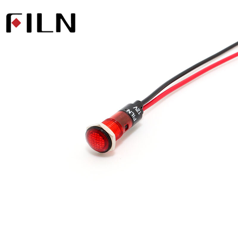 FILN 8 مللي متر FILN 6 فولت 120v 12V 24V led مؤشر ضوئي مصباح مصباح إرشاد مصباح إشارة