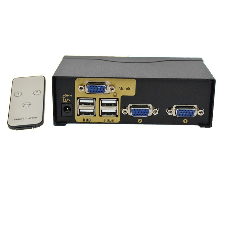 محول فاصل USB Kvm VGA ، محول Schalter Drucker ، Verbinden ، Tastatur ، Maus ، 2 قطعة ، Verwenden 1 ، شاشة مع kabel