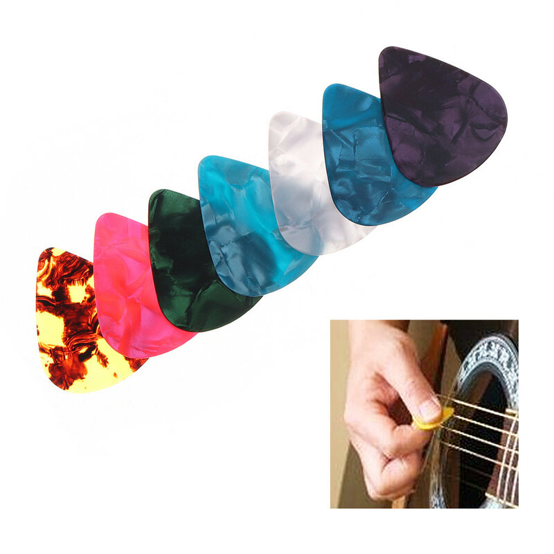 1 قطعة يختار الغيتار الملونة متعددة ABS Plectrum قطعت سلسلة أداة الملحقات لعشاق الغيتار الكهربائي الصوتية باس