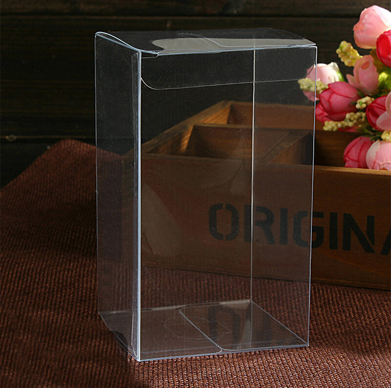 صندوق هدايا للمجوهرات 4x4x10 ، 200 قطعة ، صندوق بلاستيك شفاف ، صندوق تخزين Pvc شفاف ، عرض التعبئة والتغليف ، صندوق Pvc للزفاف/الكريسماس