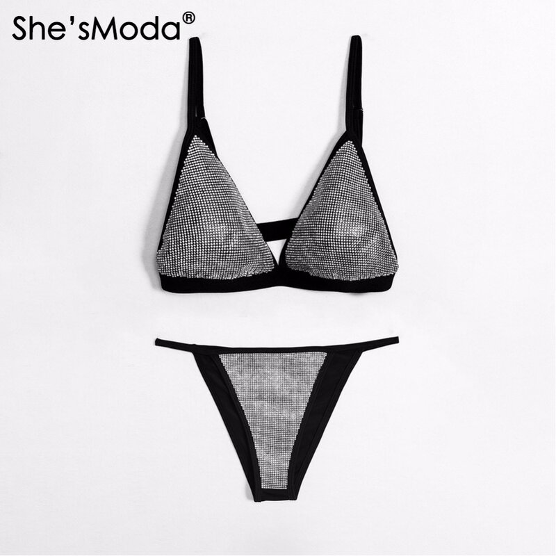 She'sModa-بيكيني مثير بأحجار الراين للنساء ، مجموعة جديدة ، 2018
