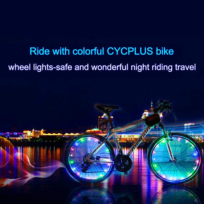 20 مصباح دراجة جبلية LED ، 2 متر ، شريط إضاءة لعجلة الدراجة ، ملحقات الدراجة