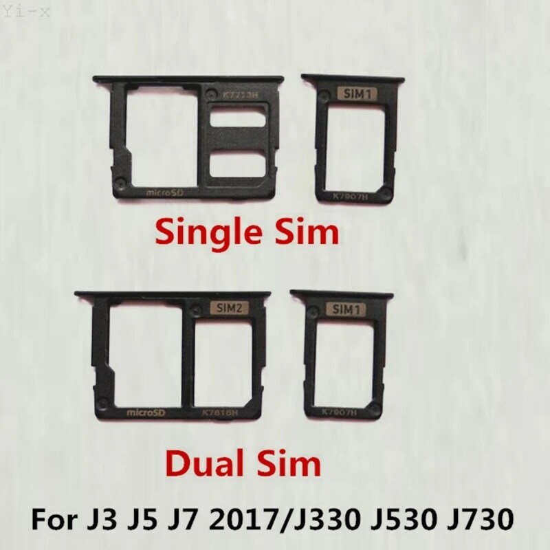 Sim بطاقة صينية حامل فتحة لسامسونج J3 J5 J7 2017 J330 J530 J730