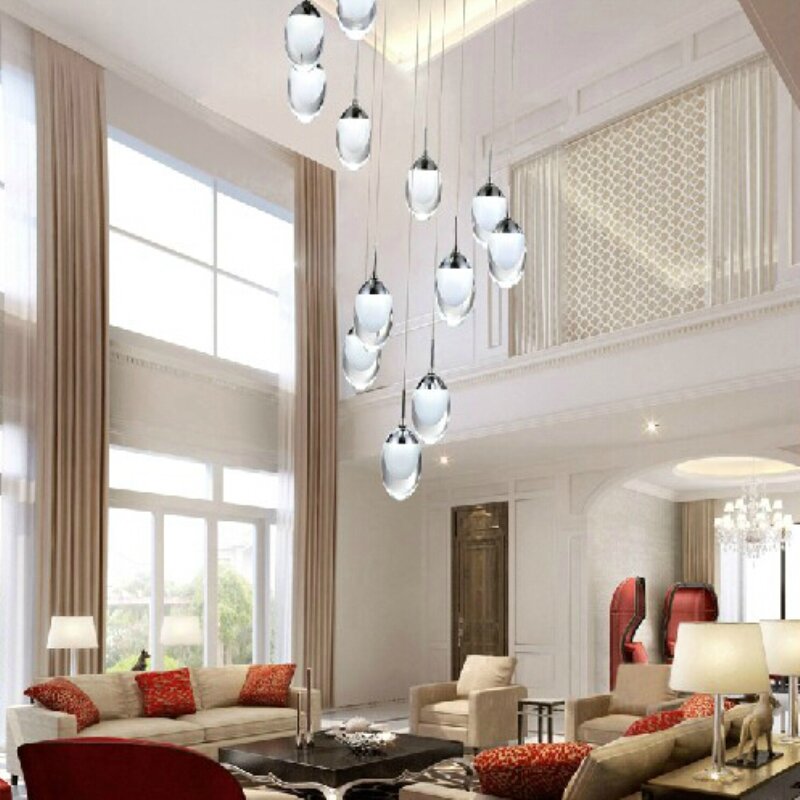 BDBQBL-مصباح معلق أكريليك LED ، تصميم حديث ، سحر ، إضاءة داخلية ، مثالي للدور العلوي أو غرفة الطعام أو البار.