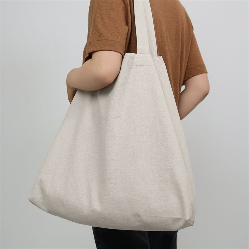 حقيبة تسوق صديقة للبيئة للنساء ، حقيبة تسوق من نسيج القطن قابلة لإعادة الاستخدام ، حقائب يد بشريط