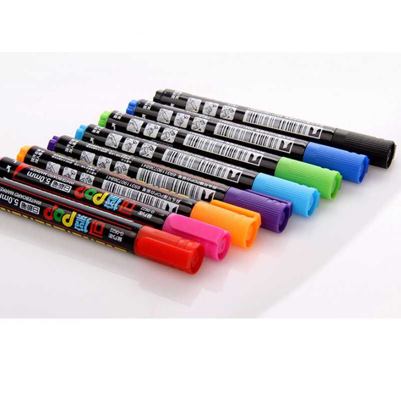 8 قطعة/الوحدة 8-Color تكرار ملء أقلام كتابة جافة على السبورة البيضاء السبورة ماركر من إزميل القلم تلميح من 5 مللي متر