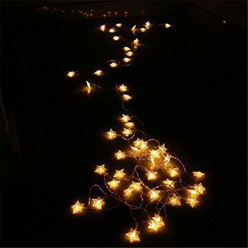 1/2/3/6 متر LED سلسلة ستار أضواء LED الجنية أضواء عيد الميلاد الزفاف أضواء الديكور AA بطارية تعمل وميض أضواء