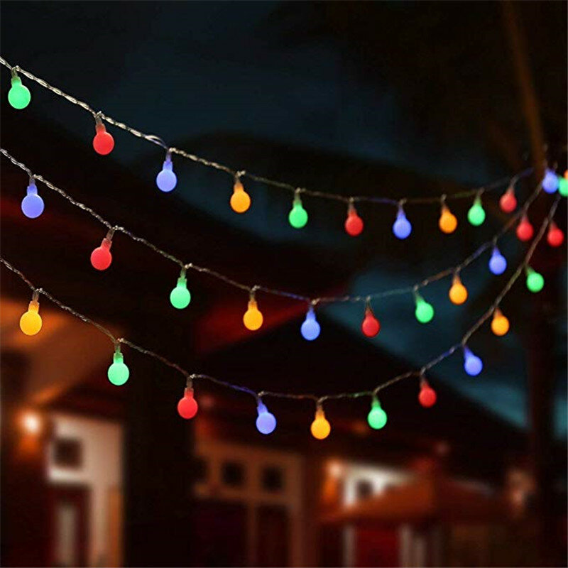 1.5 متر 3 متر 6 متر 10 متر الجنية جارلاند LED الكرة سلسلة أضواء مقاوم للماء ل شجرة عيد الميلاد الزفاف ديكور المنزل داخلي بطارية تعمل بالطاقة