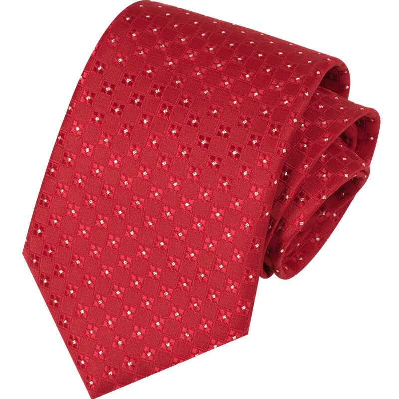 ربطة عنق رجالية ، إكسسوار زفاف ، حرير ، مخطط ، 8 سنتيمتر ، أزرق وأحمر