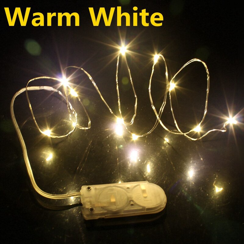 10 قطعة 1-5 متر الجنية مصابيح تدار ببطارية LED صغيرة عيد الميلاد ضوء خيط سلك نحاسي ضوء ل حفل زفاف عيد الميلاد جارلاند داخلي