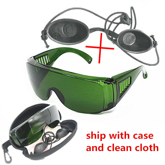 OPT / E ضوء/IPL/الفوتون الجمال أداة الأسود دمية السلامة نظارات واقية نظارات الليزر الأحمر 340-1250nm امتصاص واسعة