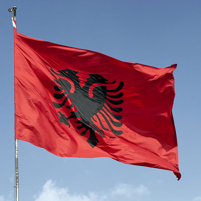 علم ألبانيا ، لافتة نسر برأسين ، للأماكن الداخلية والخارجية ، 90 × 150 سنتيمتر ، موكب العلم الوطني ، المهرجان ، الديكور المنزلي