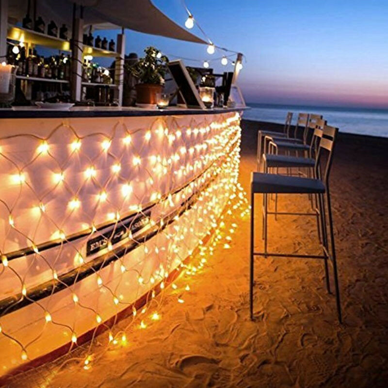 ضوء سلسلة شبكي ، 1.5 م × 1.5 م ، 96LED ، ضوء وامض ، إضاءة الكريسماس ، زينة الزفاف ، الحفلات ، 4 ألوان للاختيار من بينها