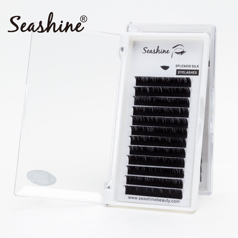 Seashine-رموش صناعية فردية C D L ، طويلة ، حرير ، تجعيد ، وصلات ، رموش صناعية