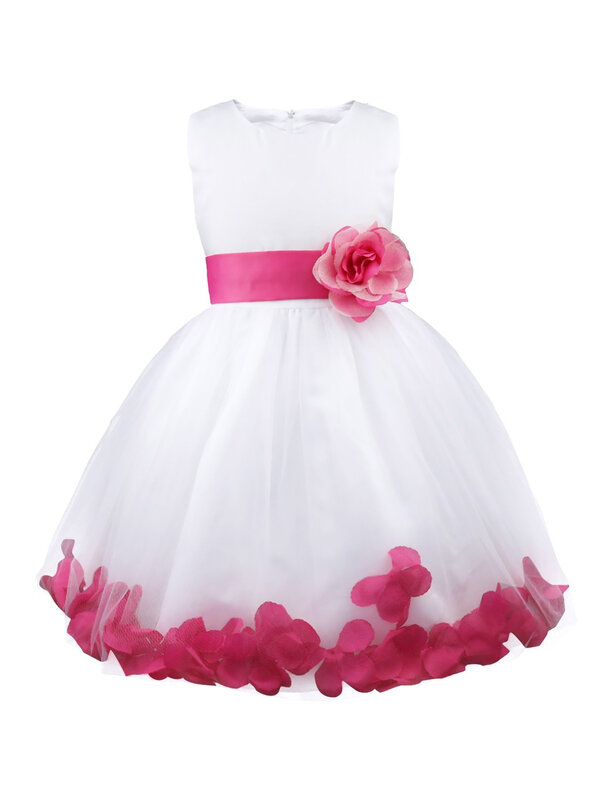 فستان أميرة من التول ، زهور ، تول ، للفتيات الصغيرات ، ثوب مسائي ، رسمي ، لحفلات الزفاف