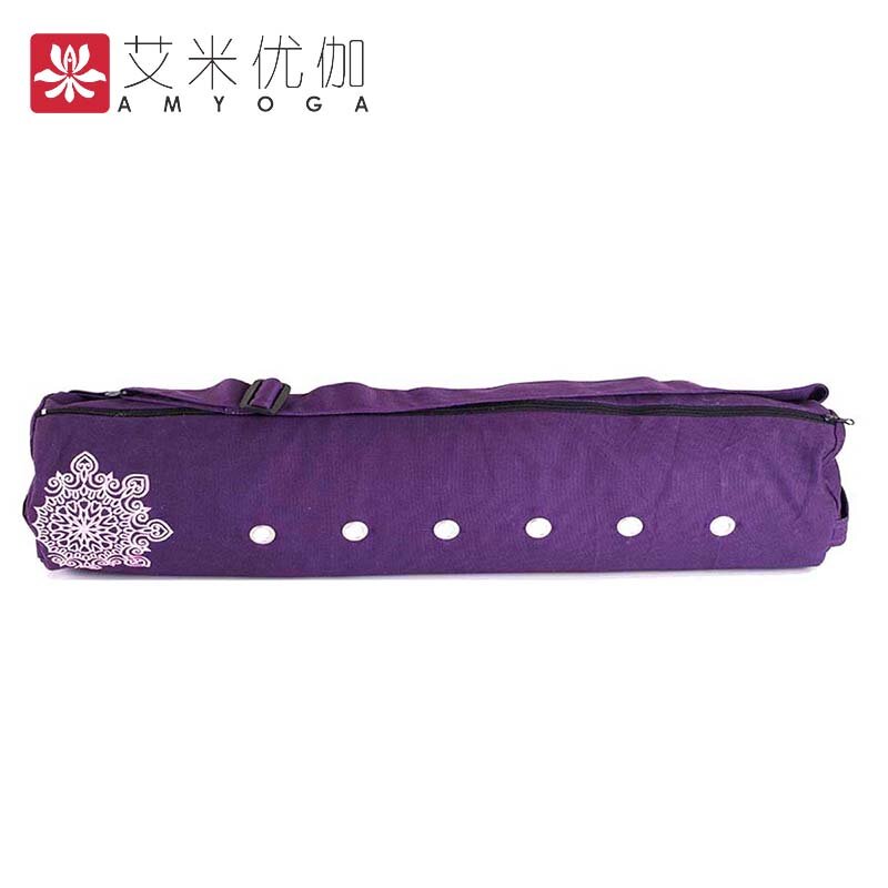 دائم قماش القطن اليوغا حصيرة حقيبة مع سستة كبيرة فتح سهلة تحميل حصيرة